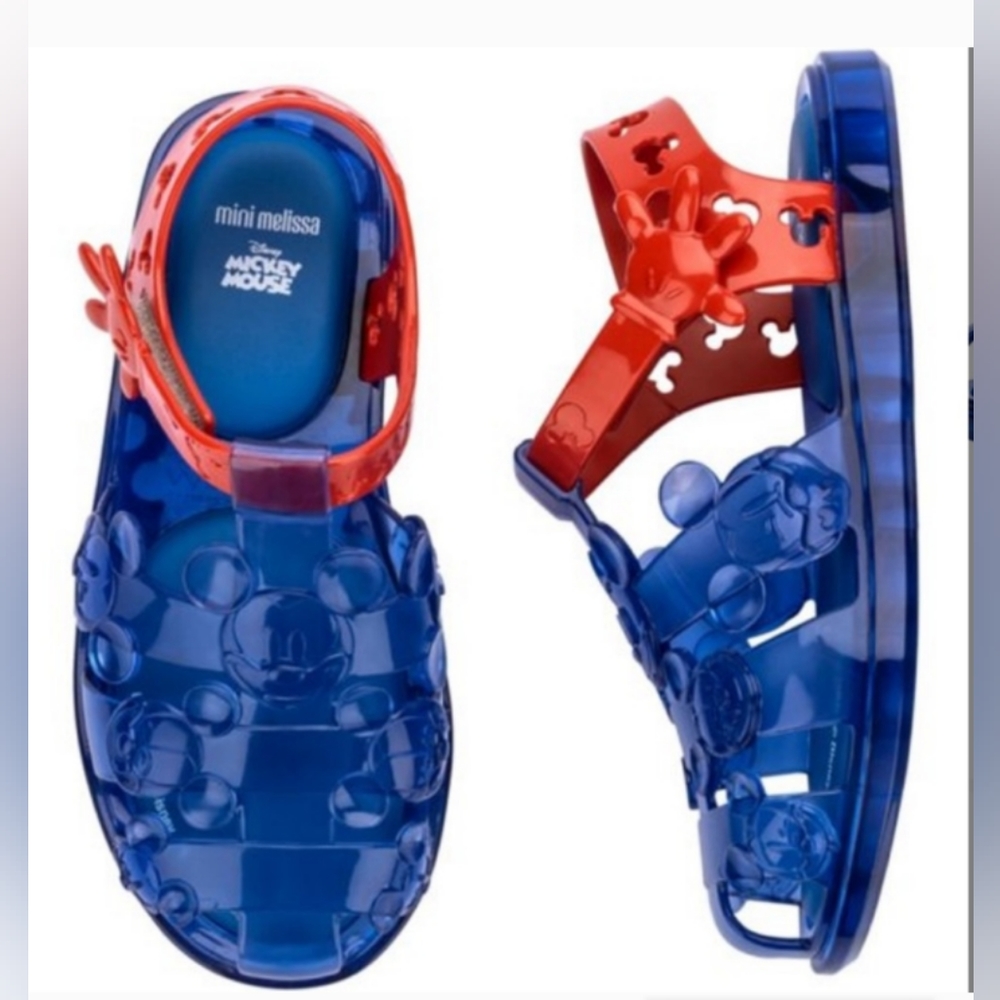 Mini Melissa Disney Mickey Mouse Jelly Sandals Shoes NIB